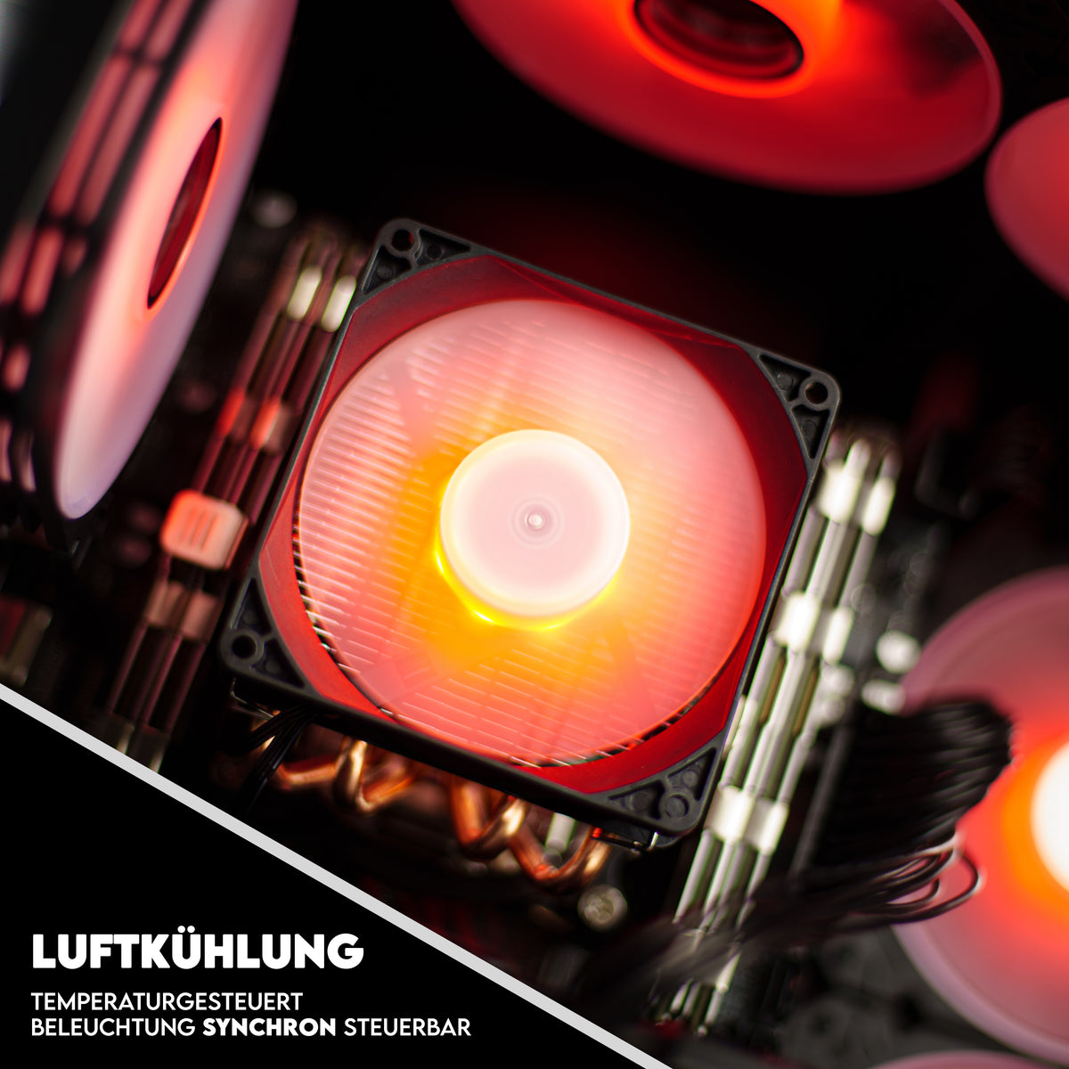 VENOM Black Gaming PC Luftkühlung bis RTX 5060 128GB RAM SSD RGB Win 1 ...