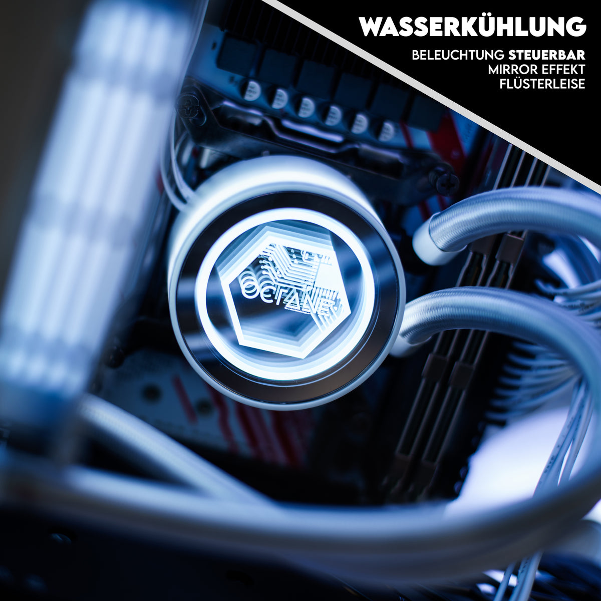 VENOM White Gaming PC Wasserkühlung bis RTX 5060 128GB RAM SSD RGB Win ...