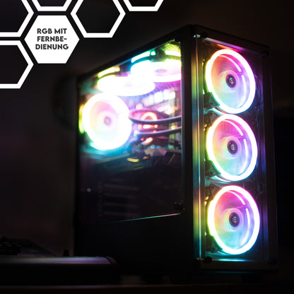 Gaming PC Wasserkühlung NVIDIA RTX 4060 128GB RAM 10 Core SSD + HDD RGB Win 11 WLAN