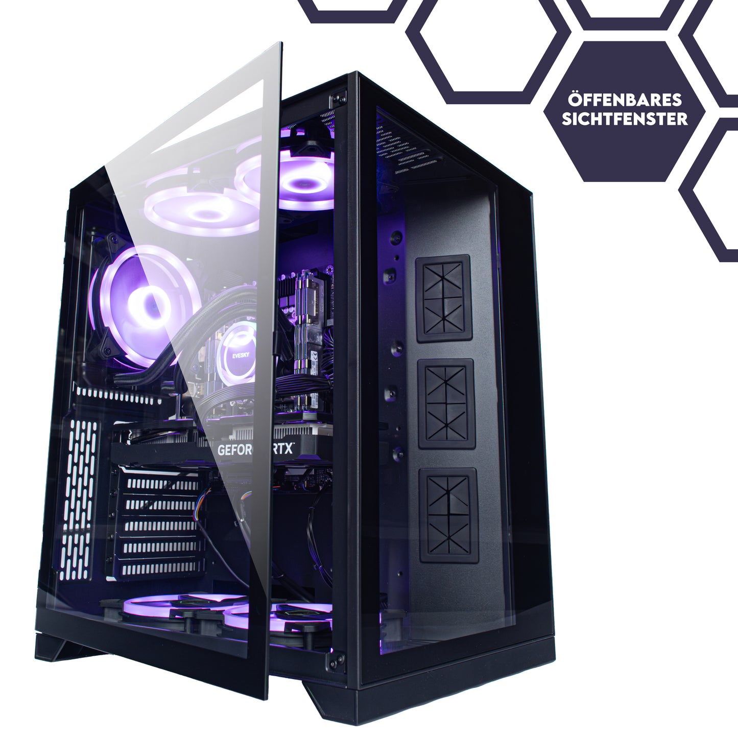 VENOM Gaming PC Wasserkühlung NVIDIA RTX 4060 128GB RAM 10 Core SSD + HDD RGB Win 11 WLAN