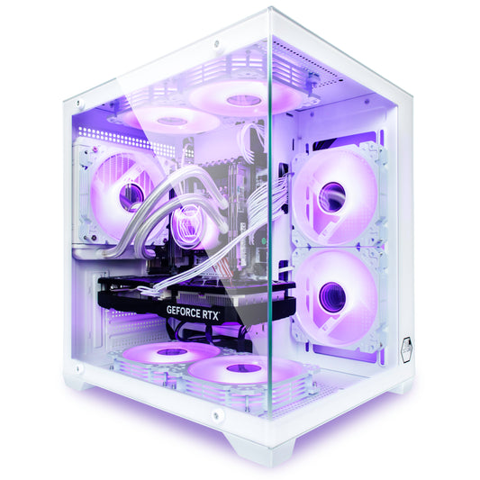 VENOM White Gaming PC Wasserkühlung bis RTX 5060 128GB RAM SSD RGB Win 11 WLAN