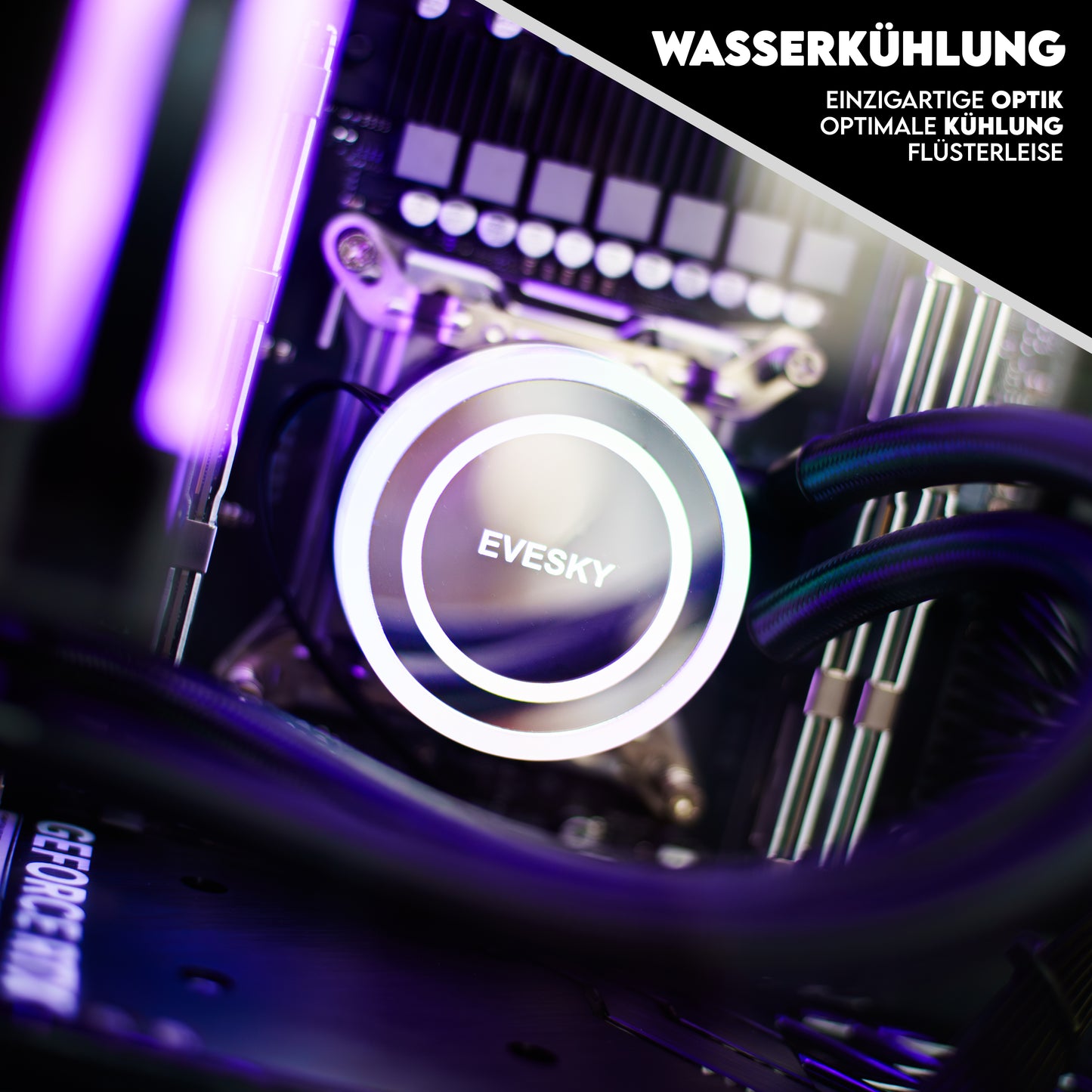 VENOM Liquid Gaming PC Wasserkühlung bis RTX 5060 128GB RAM SSD RGB Win 11 WLAN
